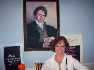 At the Jane Austen museum in Bath, England.